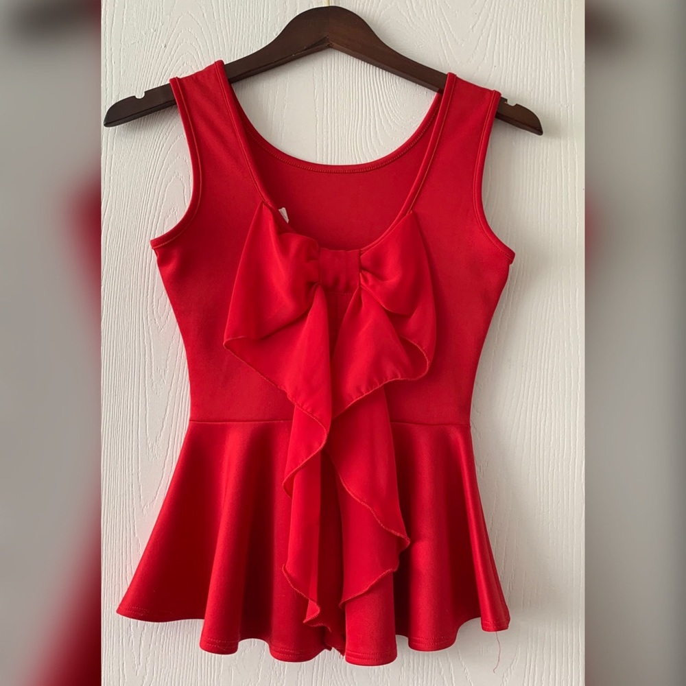 Red top with super cute back